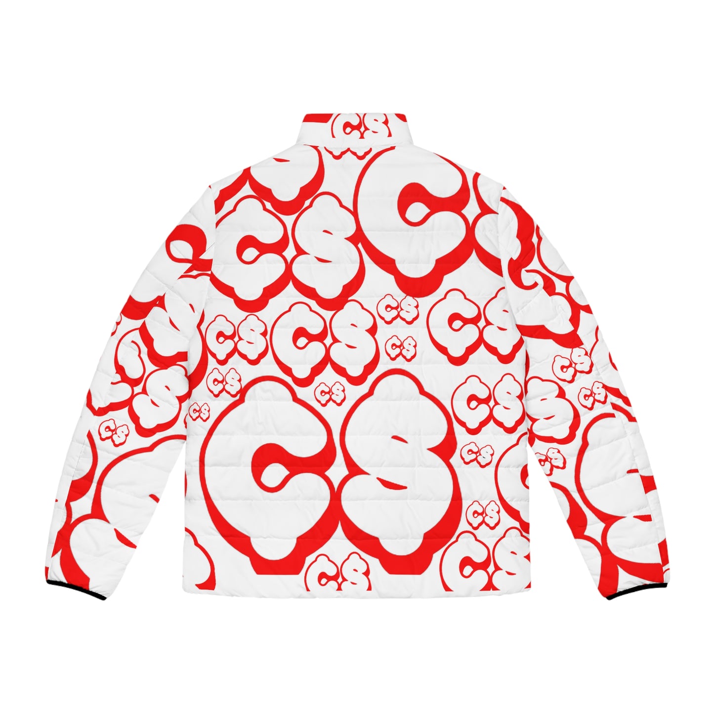 Currency Puffer Jacket (WHITE / Red)