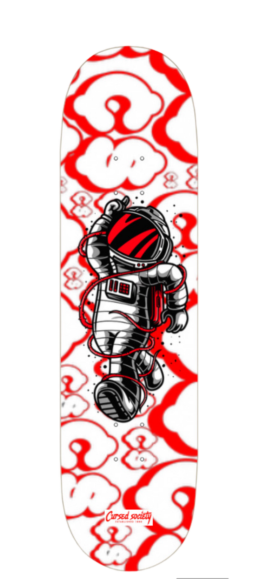 Astro X Currency Red skateboard Deck