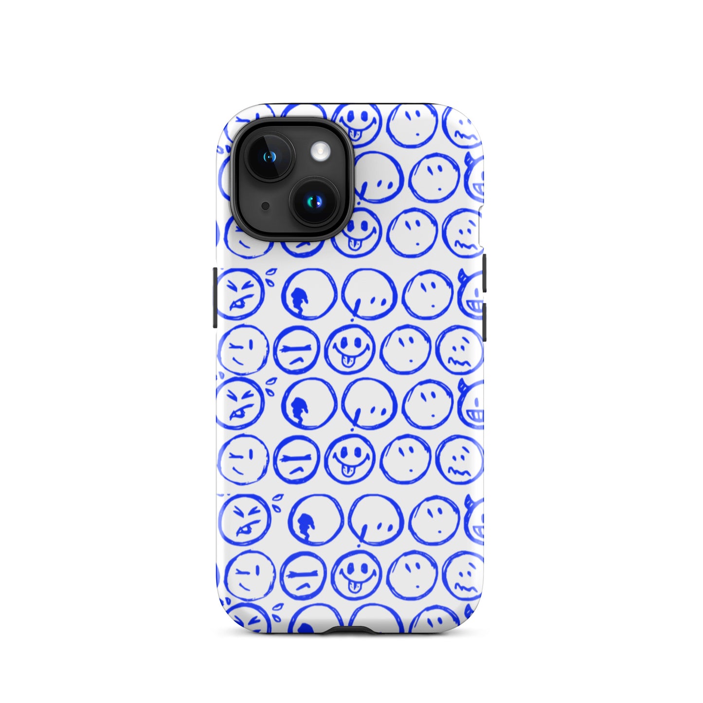 Cur-Moji ( ROYAL BLUE / WHITE) Tough iPhone case
