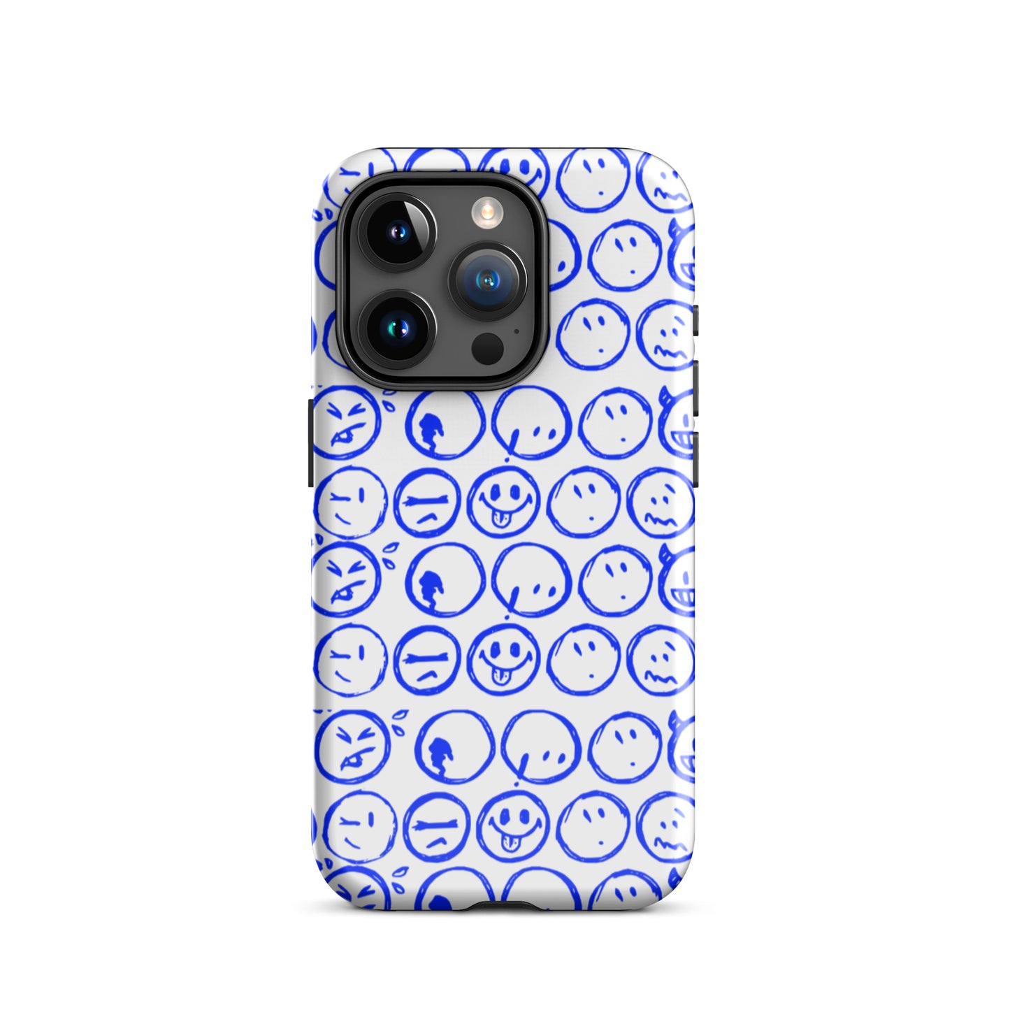 Cur-Moji ( ROYAL BLUE / WHITE) Tough iPhone case