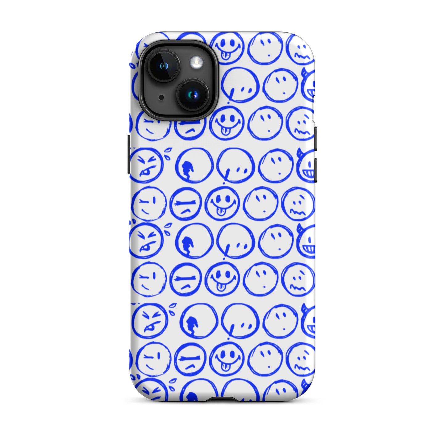 Cur-Moji ( ROYAL BLUE / WHITE) Tough iPhone case