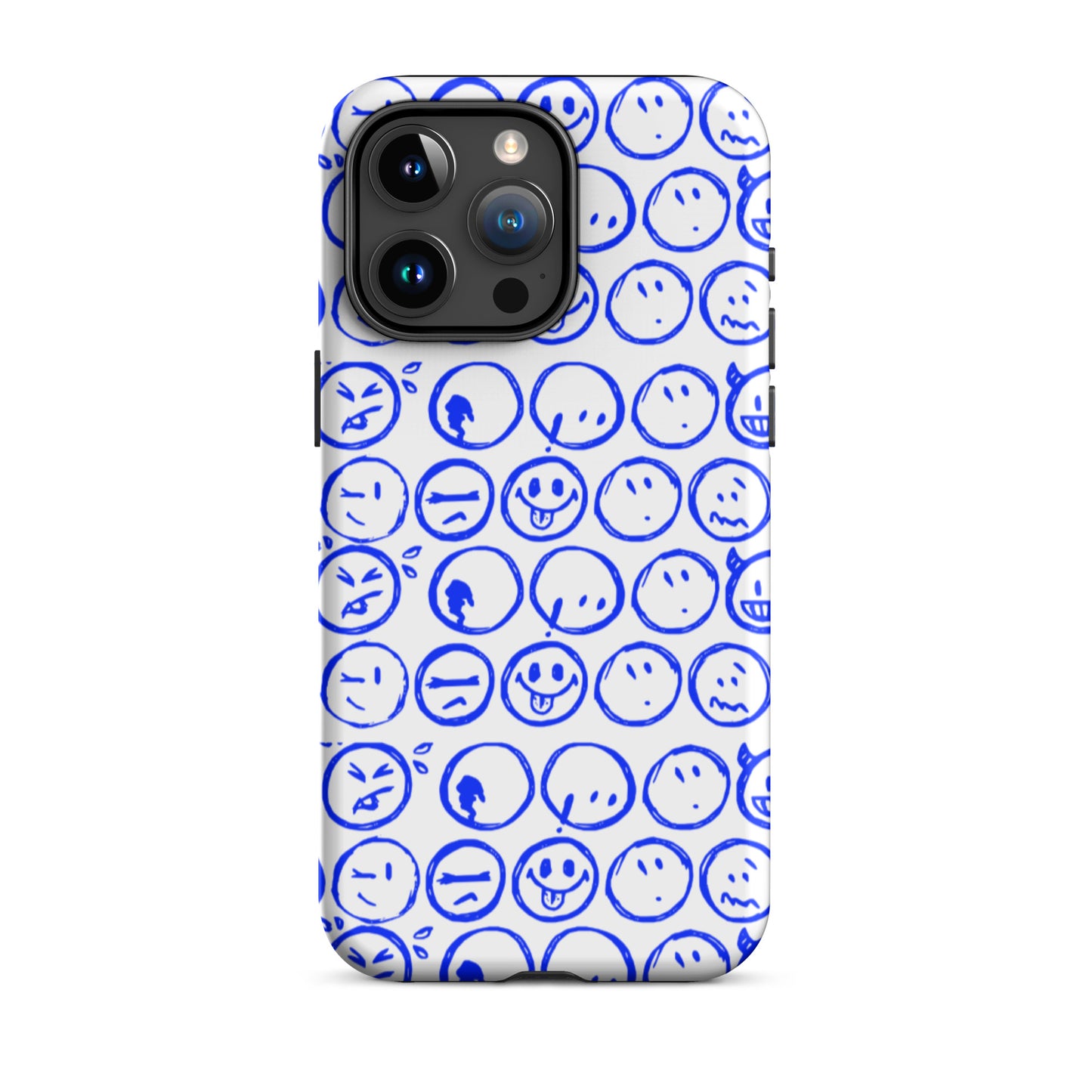 Cur-Moji ( ROYAL BLUE / WHITE) Tough iPhone case