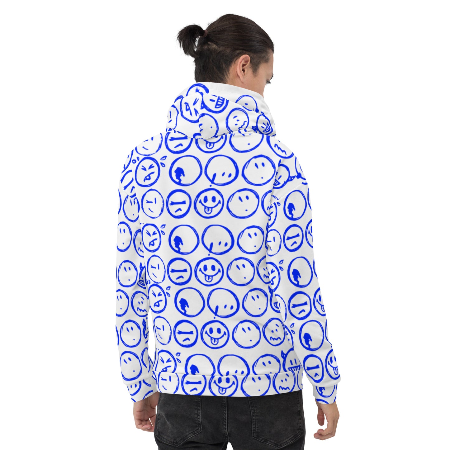 Cur-Moji ( Royal blue/White) Unisex Hoodie