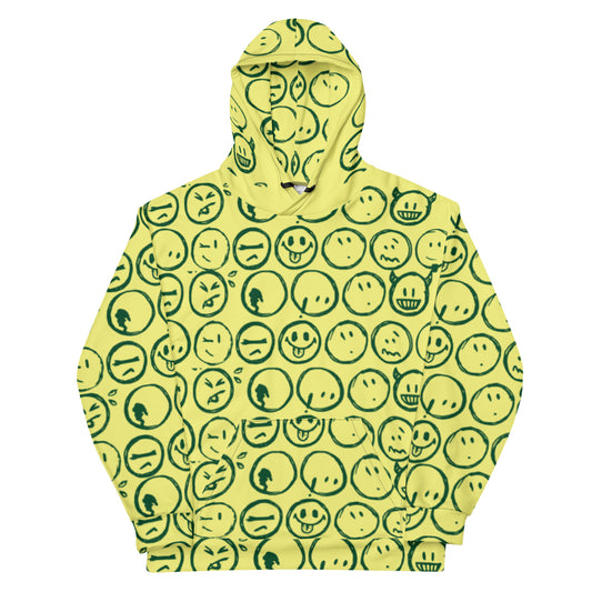 Cur-moji (Forest Green / Yellow ) Unisex Hoodie