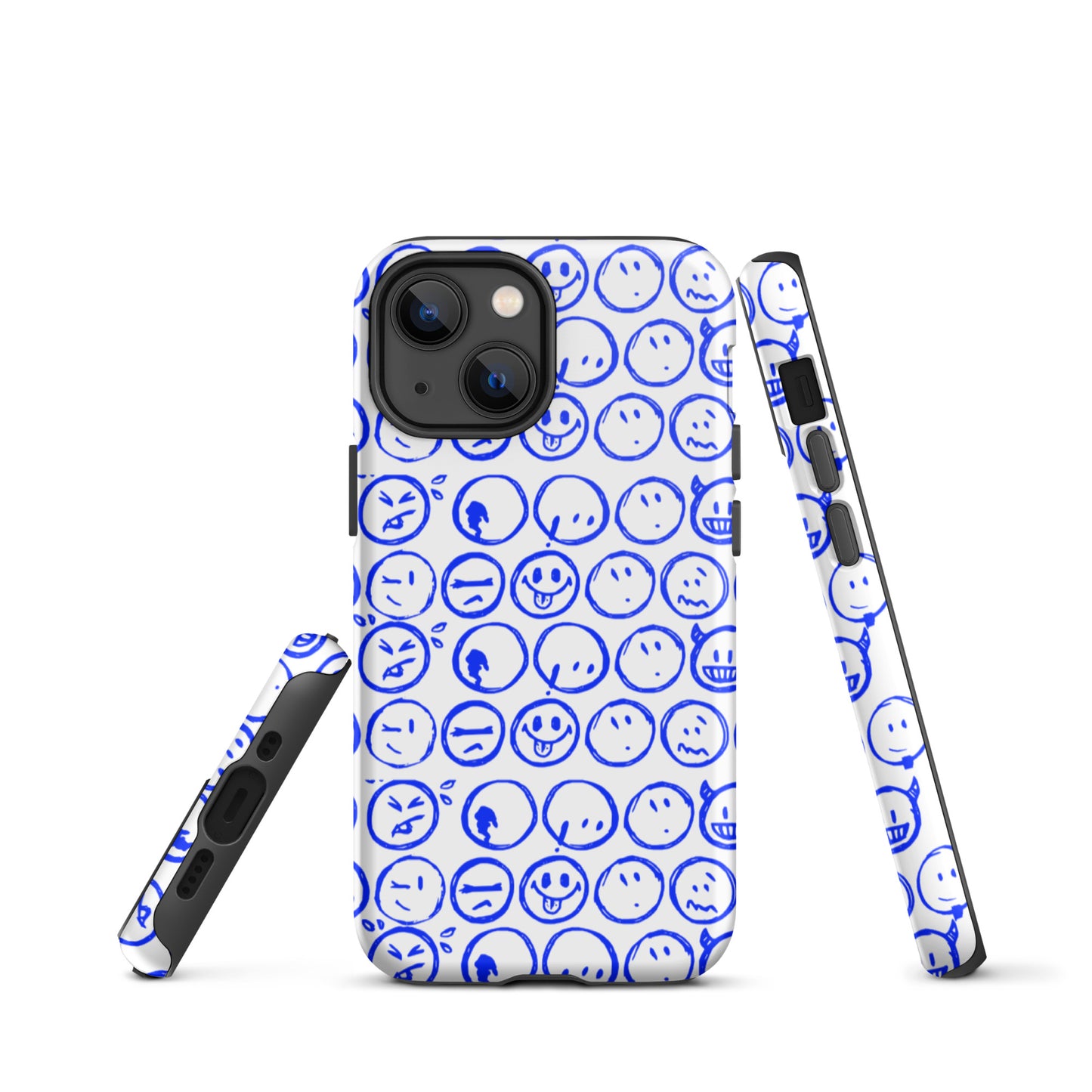 Cur-Moji ( ROYAL BLUE / WHITE) Tough iPhone case