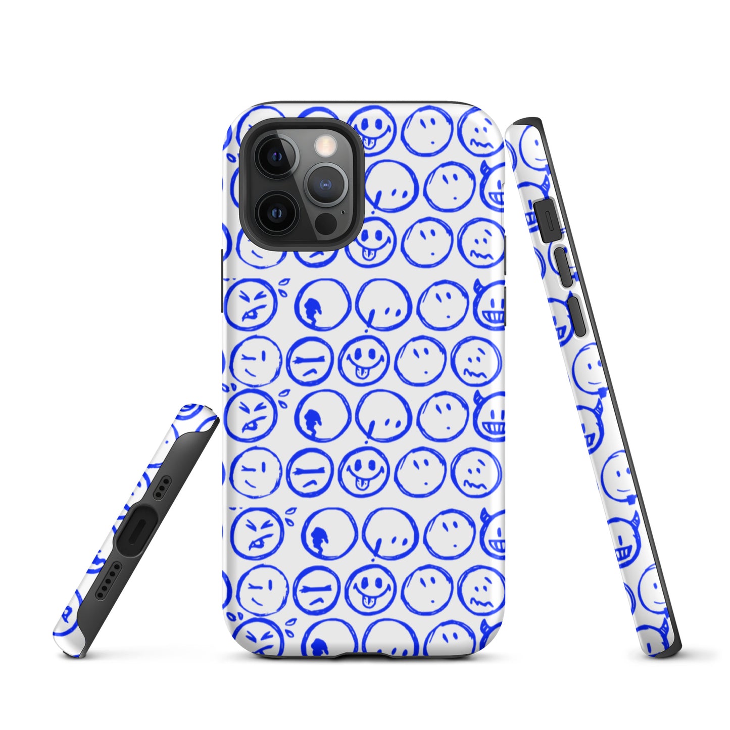 Cur-Moji ( ROYAL BLUE / WHITE) Tough iPhone case