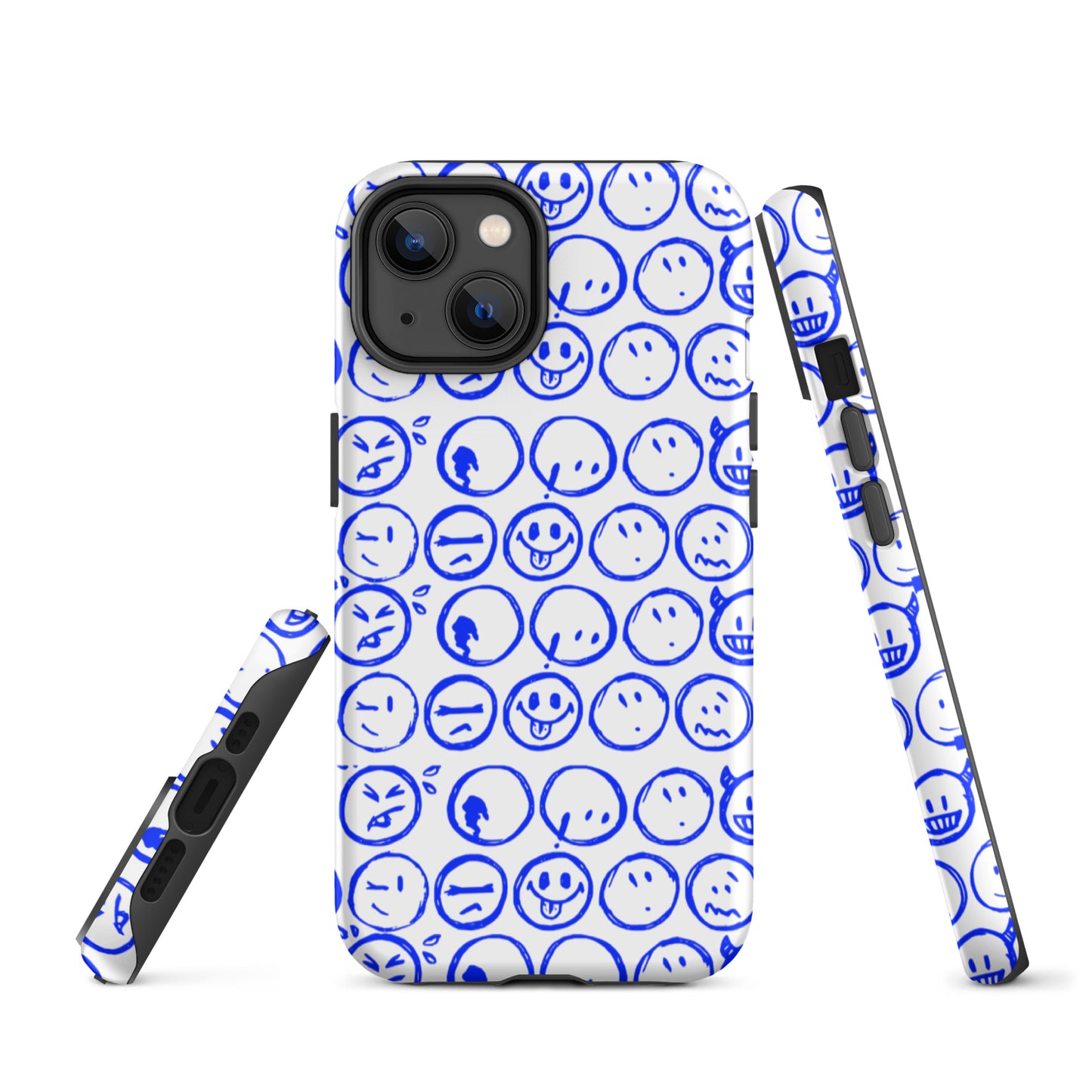 Cur-Moji ( ROYAL BLUE / WHITE) Tough iPhone case