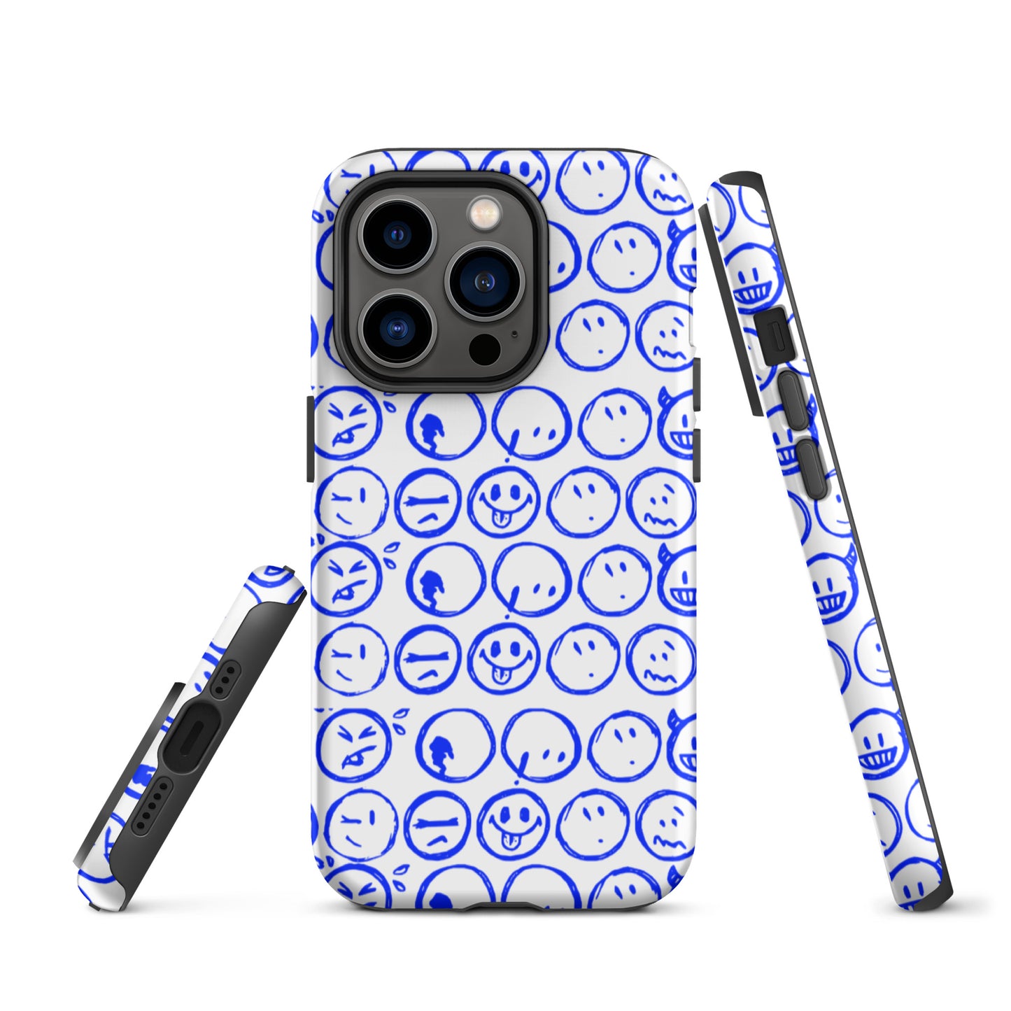 Cur-Moji ( ROYAL BLUE / WHITE) Tough iPhone case