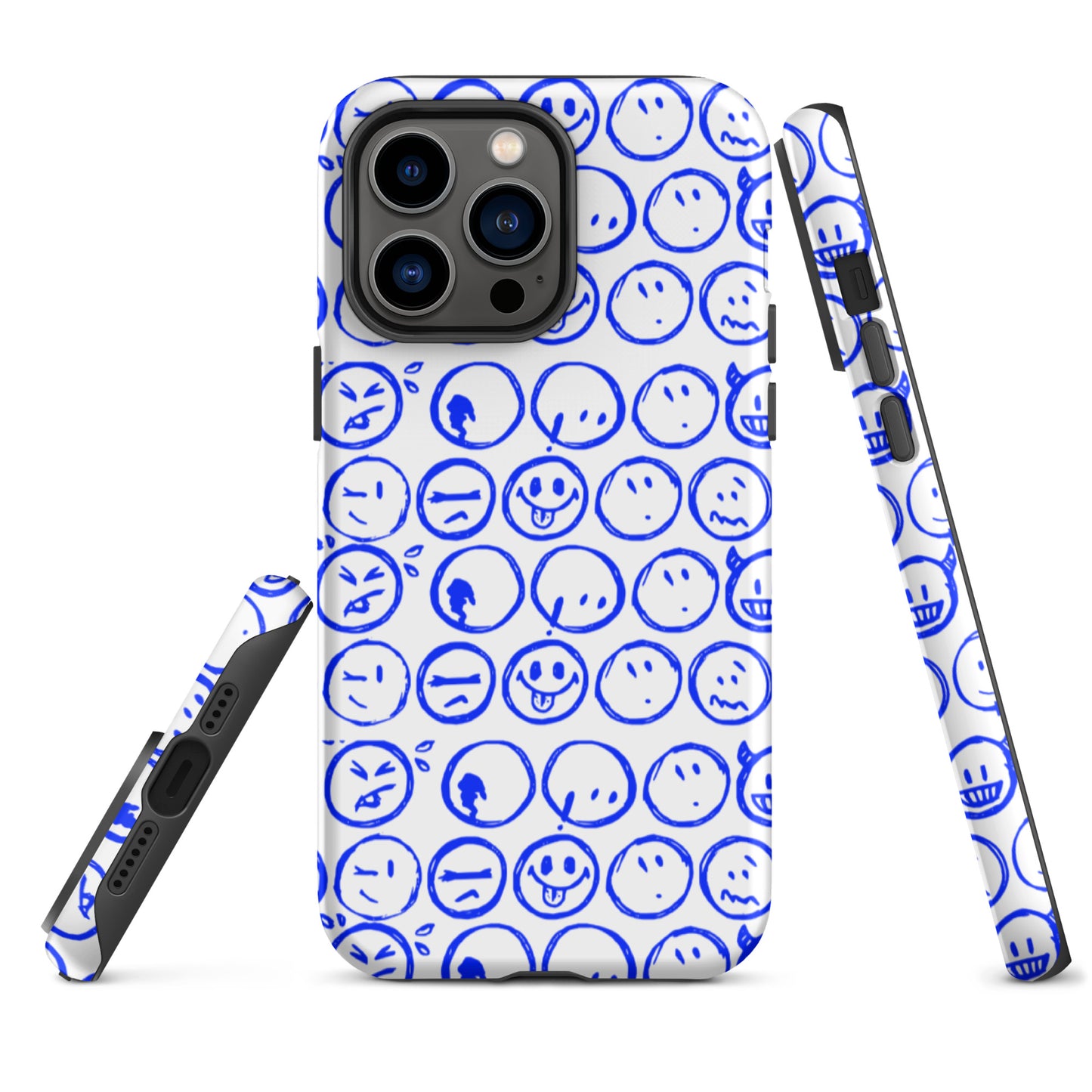 Cur-Moji ( ROYAL BLUE / WHITE) Tough iPhone case